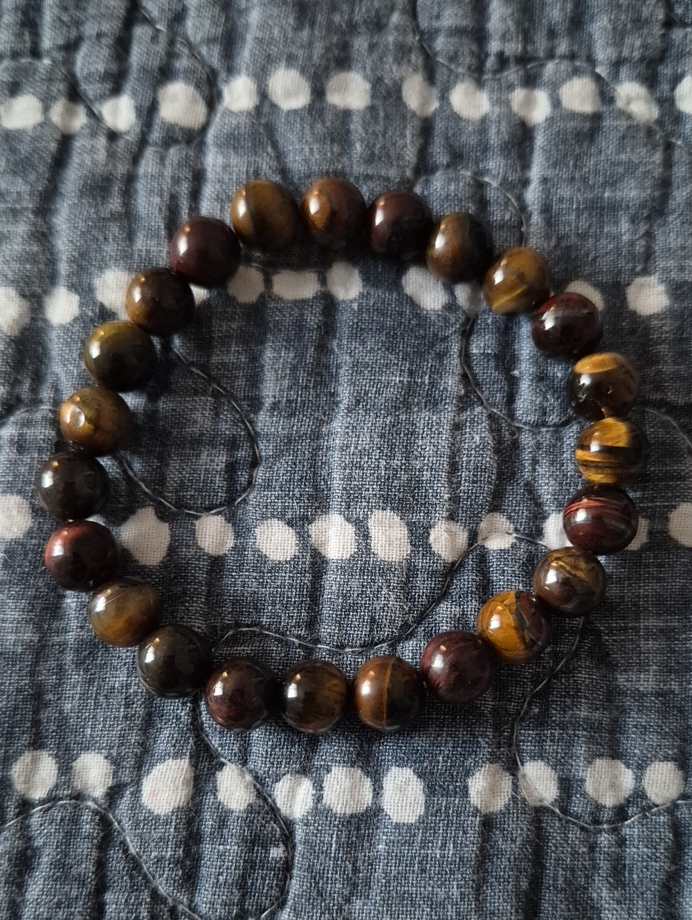 Elastic Beaded Bracelet - Tigers Eye